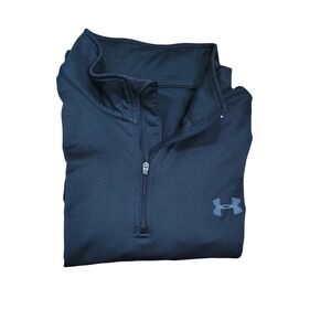 Under Armour Men's Black Quarter‎ Zip Pullover Athletic Training Top Size XL